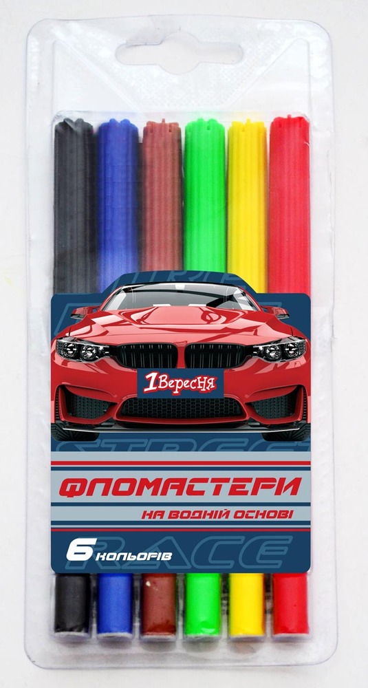 Фломастери YES 6 кольорів Maxdrift 650455