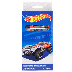 Пастель масляна Kite Hot Wheels HW19-071, 12 кольорів