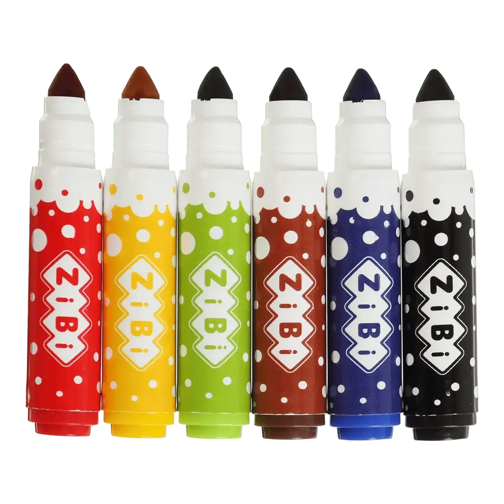 Фломастери ZiBi Super Washable Jumbo 6 кольорів BABY Line ZB.2816. Фото 3