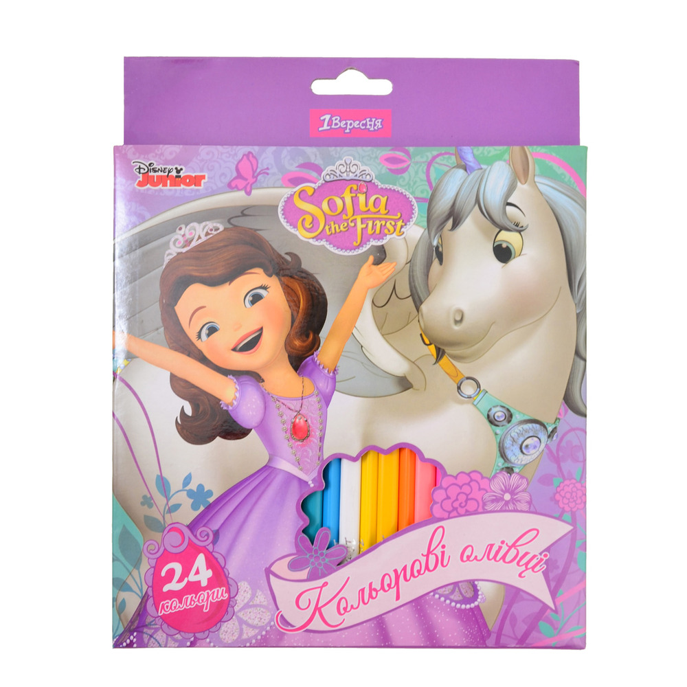 Олівці кольорові 1 Вересня 24 кольори Sofia the First 290549