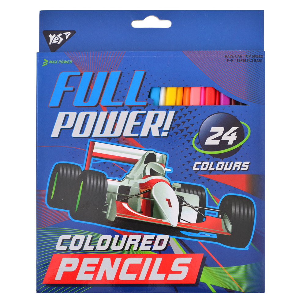 Олівці кольорові Yes 24 кольори Full Power 290548