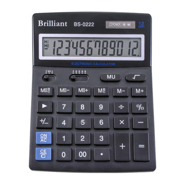 Калькулятор Brilliant 12 розрядів BS-0222