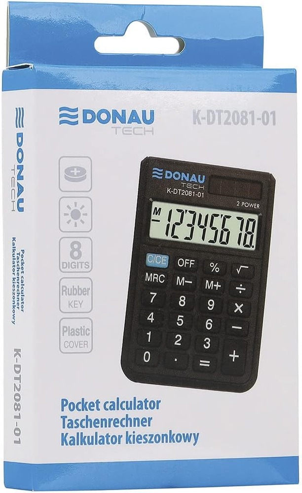 Калькулятор Donau кишеньковий 8 розрядів K-DT2081-01. Фото 7
