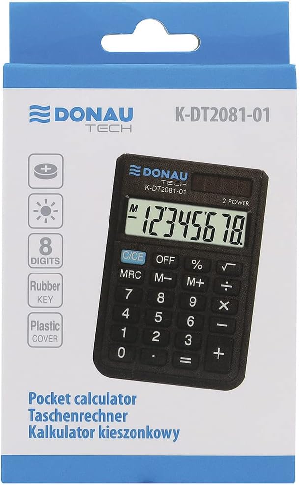 Калькулятор Donau кишеньковий 8 розрядів K-DT2081-01. Фото 5