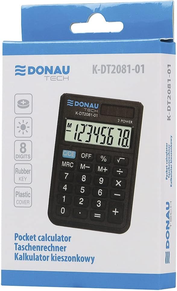 Калькулятор Donau кишеньковий 8 розрядів K-DT2081-01. Фото 6