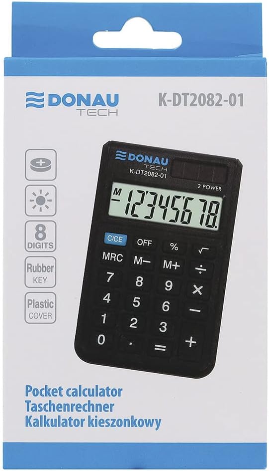 Калькулятор Donau кишеньковий 8 розрядів K-DT2082-01. Фото 6