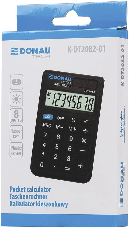 Калькулятор Donau кишеньковий 8 розрядів K-DT2082-01. Фото 8