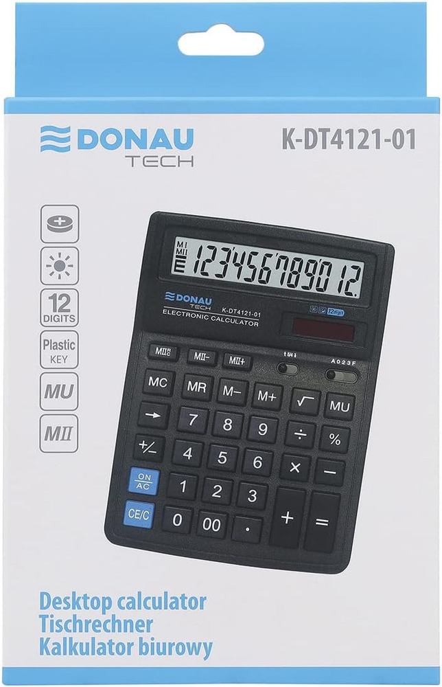 Калькулятор Donau 12 розрядів K-DT4121-01. Фото 5