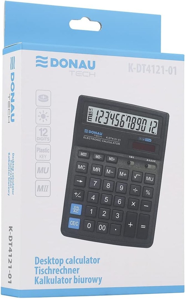 Калькулятор Donau 12 розрядів K-DT4121-01. Фото 6
