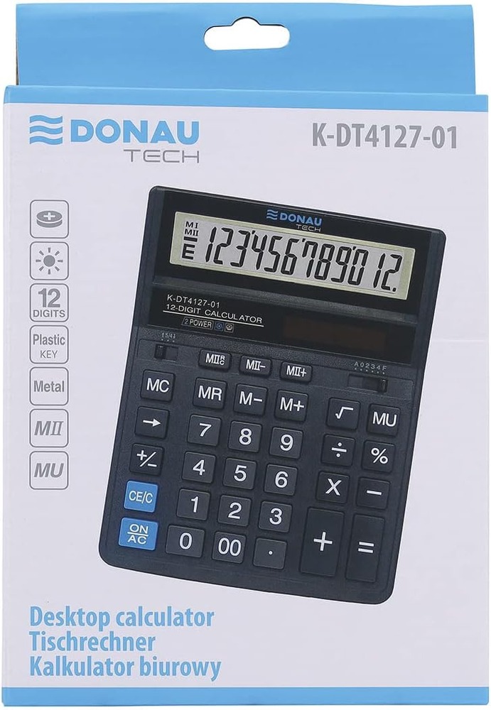 Калькулятор Donau 12 розрядів K-DT4127-01. Фото 5