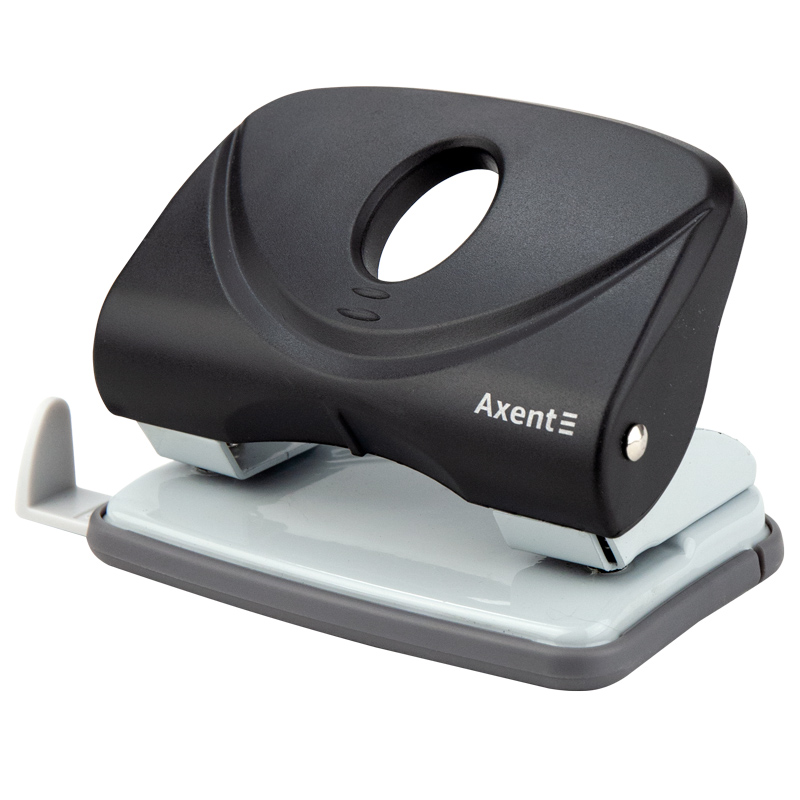 Діркопробивач Axent Welle-2 з пластиковим верхом, 20 аркушів, чорний 3820-01A