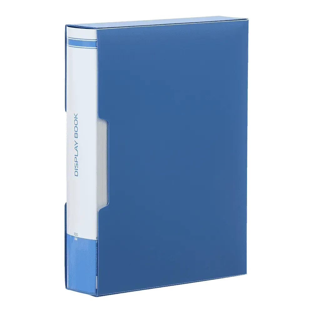 Папка пластикова з 100 файлами А4 Buromax синя BM.3633-02
