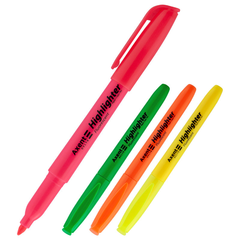 Маркер Axent Delta Highlighter D2503-40, 2-4 мм, клиноподібний асорті. Фото 2