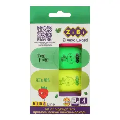 Набір текстових маркерів ароматизовиних 4 шт Tutti-Frutti KIDS Line ZB.2702