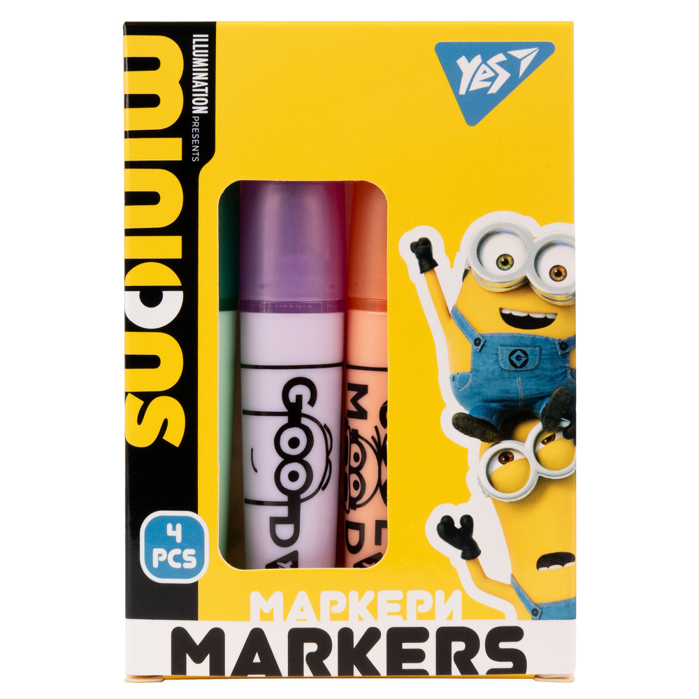 Маркер текстовий YES Minions набір 4 шт 390712