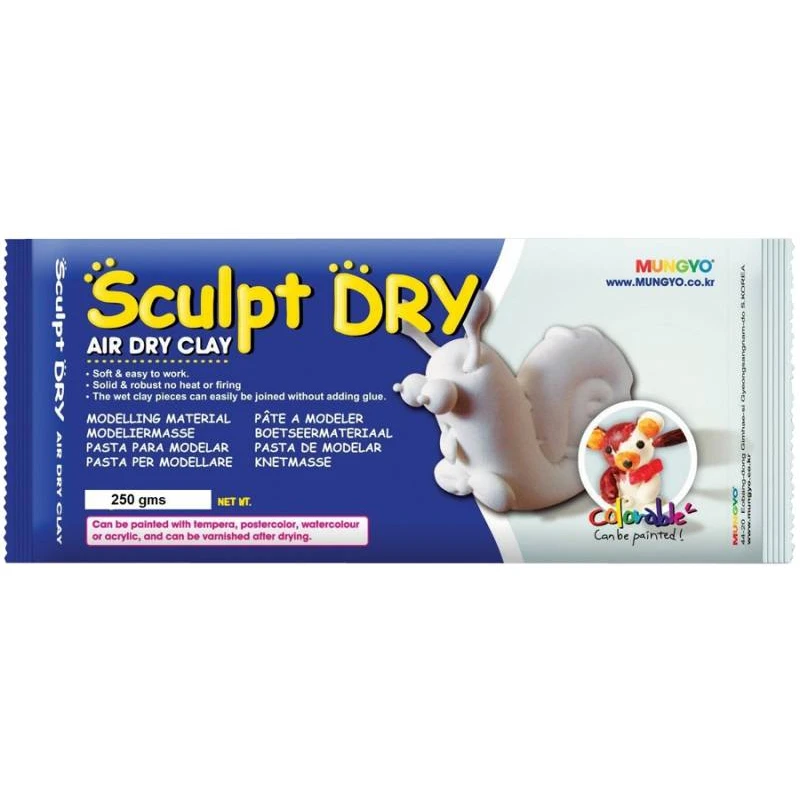 Маса для моделювання MUNGYO Sculpt Dry 250г самозастигаюча біла MW-250