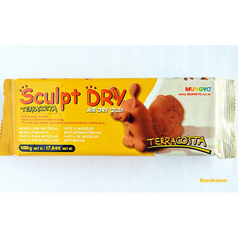 Маса для моделювання MUNGYO Sculpt Dry 1000г самозастигаюча теракотова MT-1000