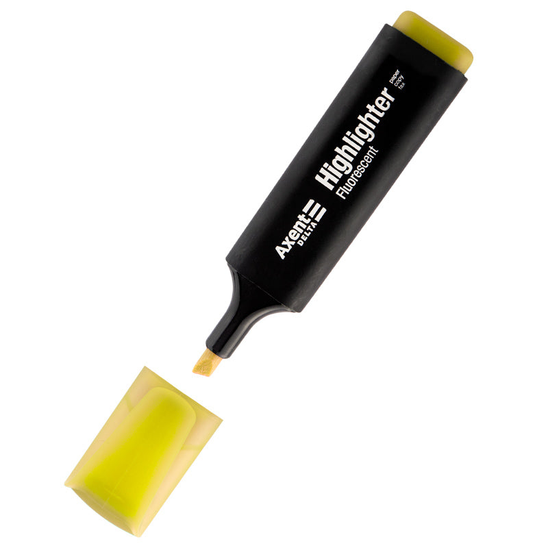 Маркер Axent Delta Highlighter D2501-08, 1-5 мм, клиноподібний жовтий