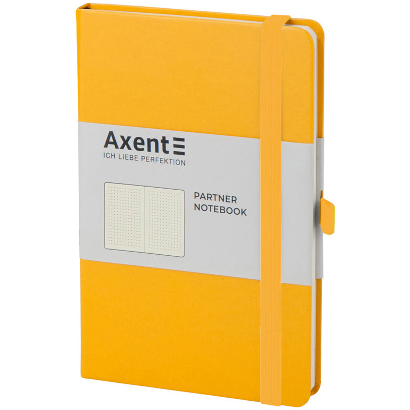 Книга записна Axent Partner 8306-08-A, A5, 125x195 мм, 96 аркушів, крапка, тверда обкладинка, жовта. Фото 2