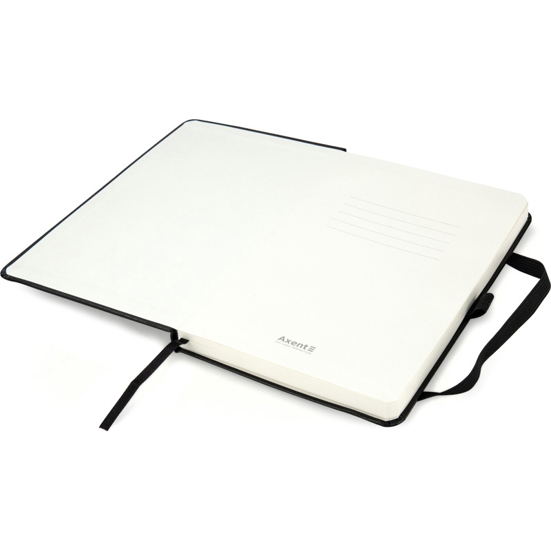 Книга записна Axent Partner 8306-01-A, A5, 125x195 мм, 96 аркушів, крапка, тверда обкладинка, чорна. Фото 4