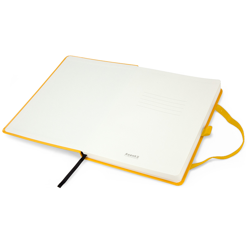 Книга записна Axent Partner Prime 8305-08-A, A5, 145x210 мм, 96 аркушів, клітинка, тверда обкладинка, жовта. Фото 4