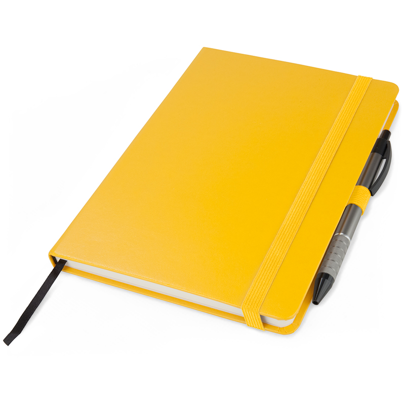 Книга записна Axent Partner Prime 8305-08-A, A5, 145x210 мм, 96 аркушів, клітинка, тверда обкладинка, жовта. Фото 7