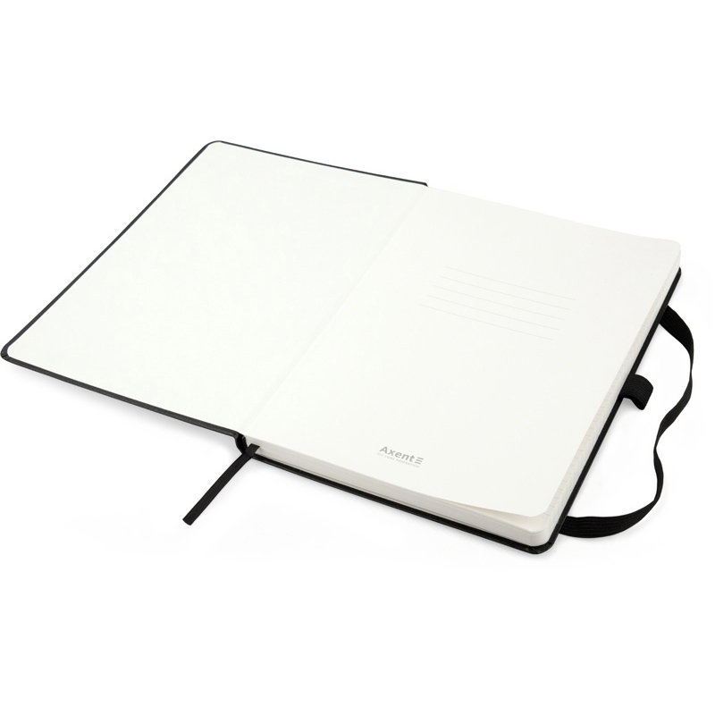 Книга записна Axent Partner Prime 8305-01-A, A5, 145x210 мм, 96 аркушів, клітинка, тверда обкладинка, чорна. Фото 4