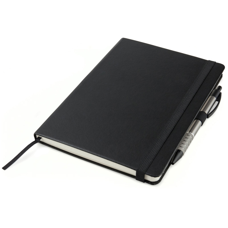Книга записна Axent Partner Prime 8305-01-A, A5, 145x210 мм, 96 аркушів, клітинка, тверда обкладинка, чорна. Фото 7