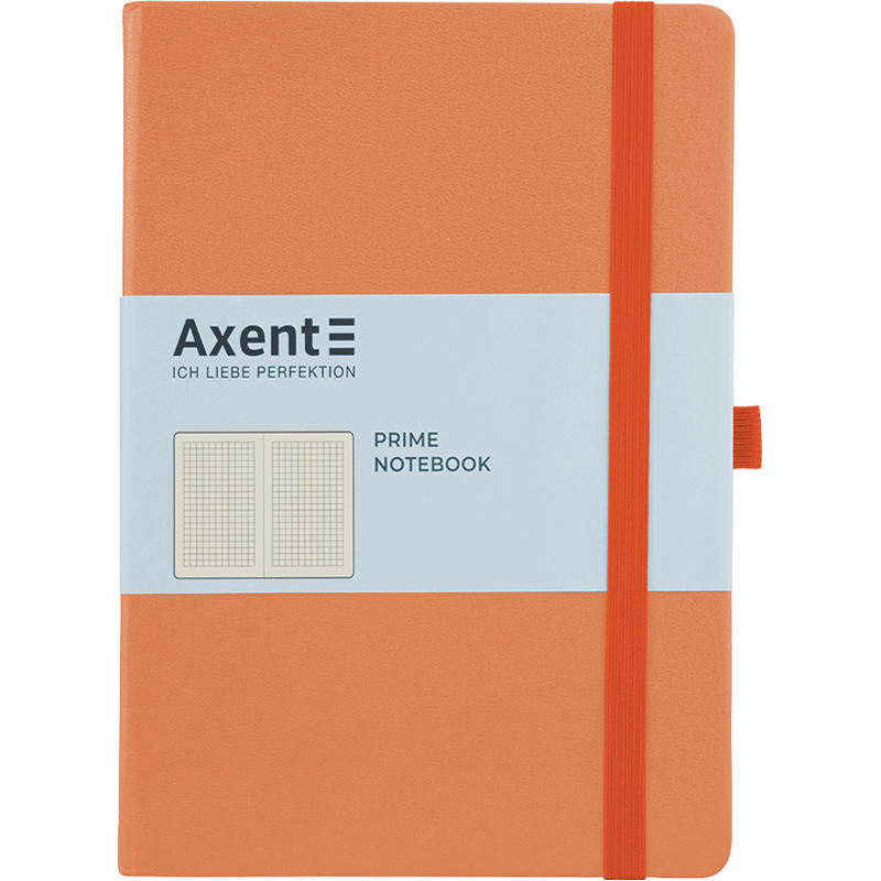 Книга записна Axent Partner Prime 8305-42-A, A5, 145x210 мм, 96 аркушів, клітинка, тверда обкладинка, персикова