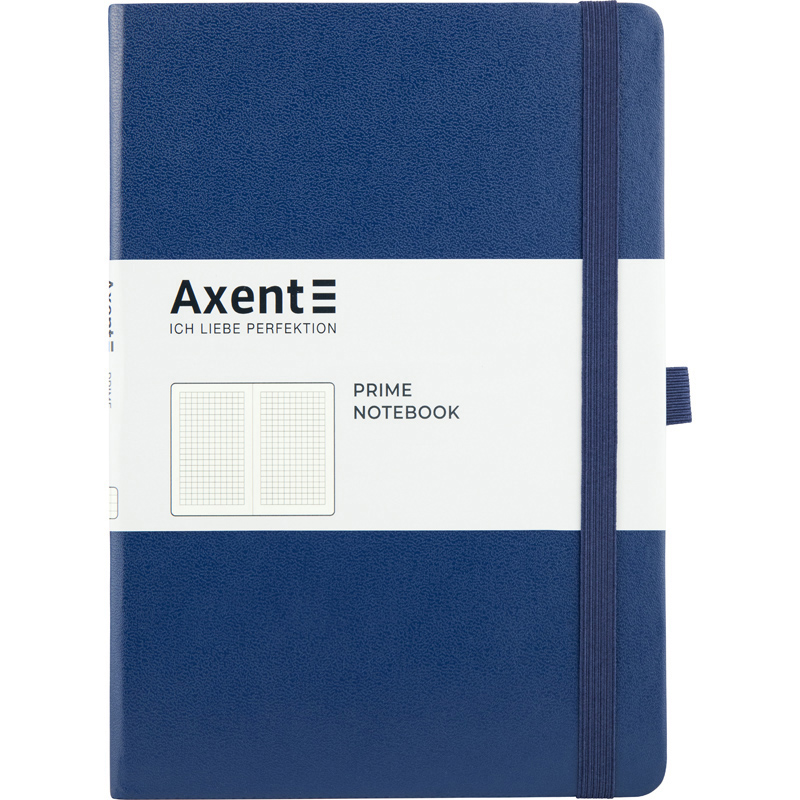 Книга записна Axent Partner Prime 8305-02-A, A5, 145x210 мм, 96 аркушів, клітинка, тверда обкладинка, темно-синя