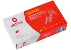 Скоби для степлерів Optima №24/6 1000 шт мідні O40354