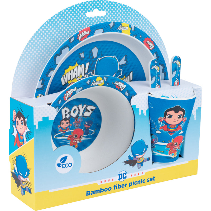 Набір посуду з бамбука у коробці Kite DC Comics DC22-313, 5 предметів. Фото 4
