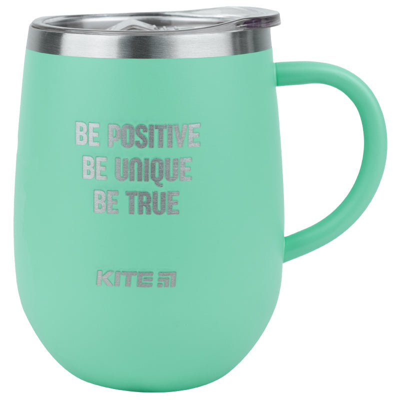 Термокружка Kite K22-378-02-2, 360 мл, бірюзова Be positive