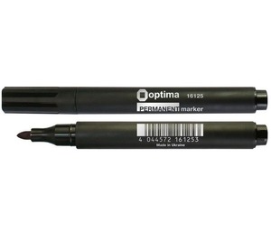 Маркер Optima Permanent O16125 2-3 мм чорний