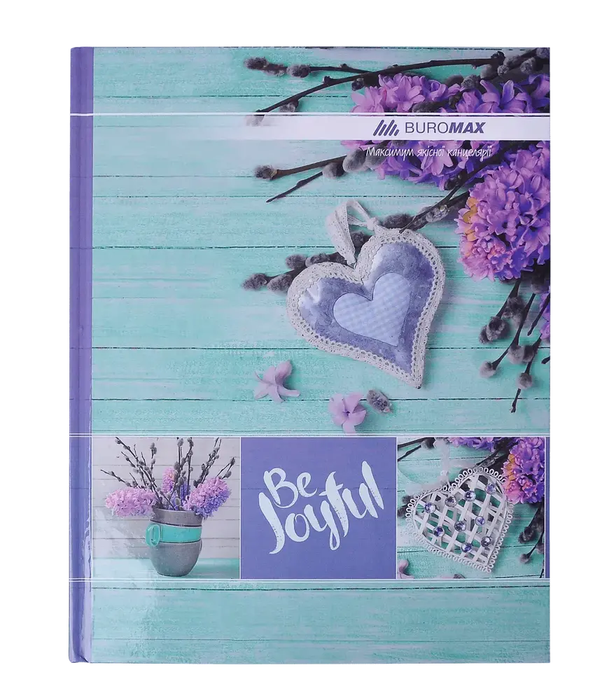Книга канцелярська Buromax Romantic А4 96 аркушів в клітинку бірюзова BM.2400-306