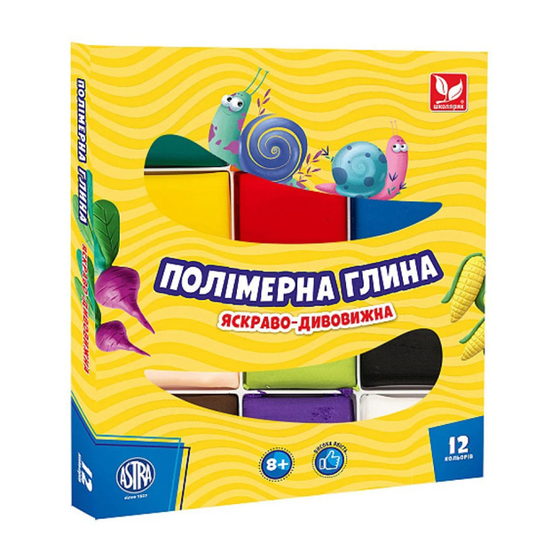 Полімерна глина Школярик 12 кольорів 304110001-UA