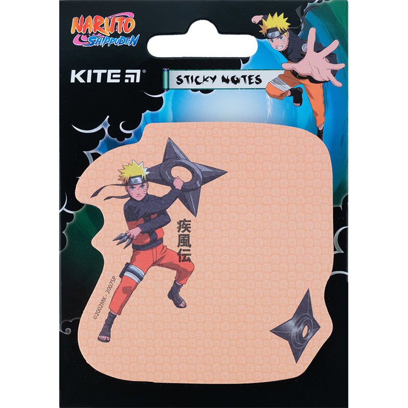 Блок паперу з клейким шаром Kite Naruto 70х70 мм, 50 аркушів NR23-298-3