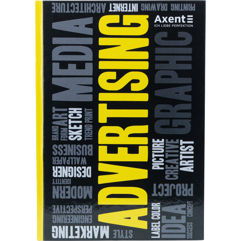 Книга записна Axent Colors А4, 80 аркушів, клітинка, жовта 8421-06-A
