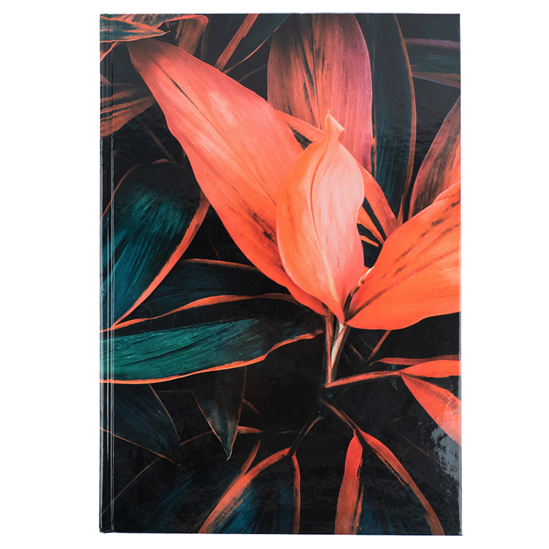 Книга записна Axent Flora А4, 192 аркуша, клітинка, помаранчева 8423-28-A