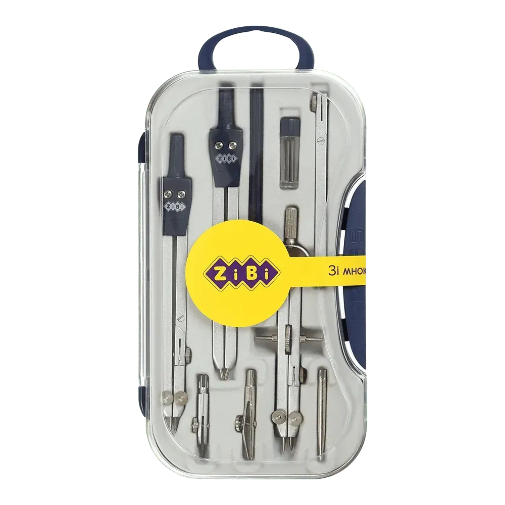 Готовальня ZiBi College 9 предметів темно-синя KIDS Line ZB.5314CL-03