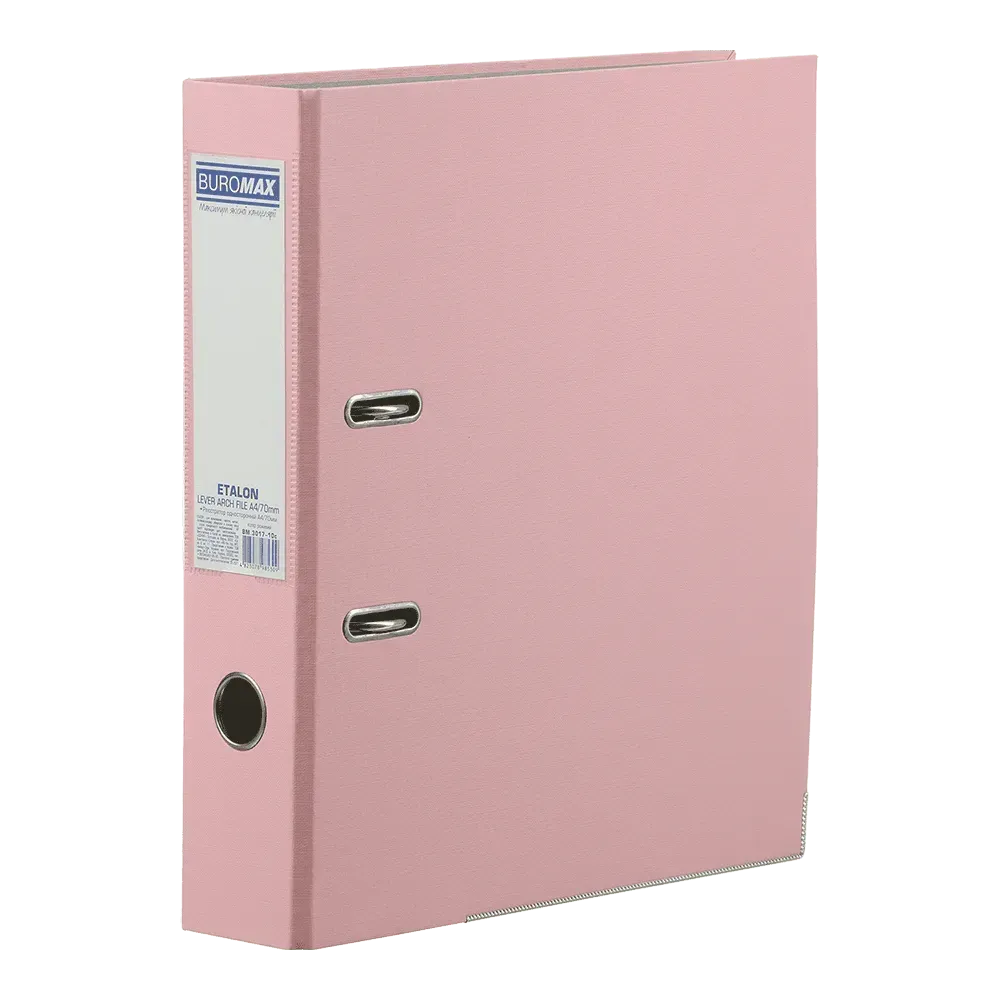 Папка-реєстратор А4 одностороння Buromax Pastel 70 мм рожева BM.3017-10c