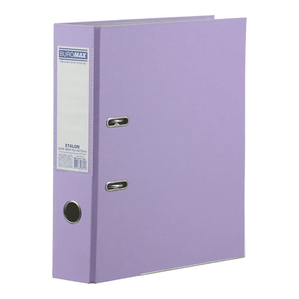 Папка-реєстратор А4 одностороння Buromax Pastel 70 мм бузкова BM.3017-26c