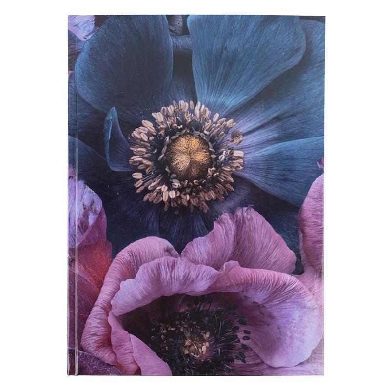 Книга записна Axent Flora А4, 192 аркуша, клітинка, фіолетова 8423-25-A
