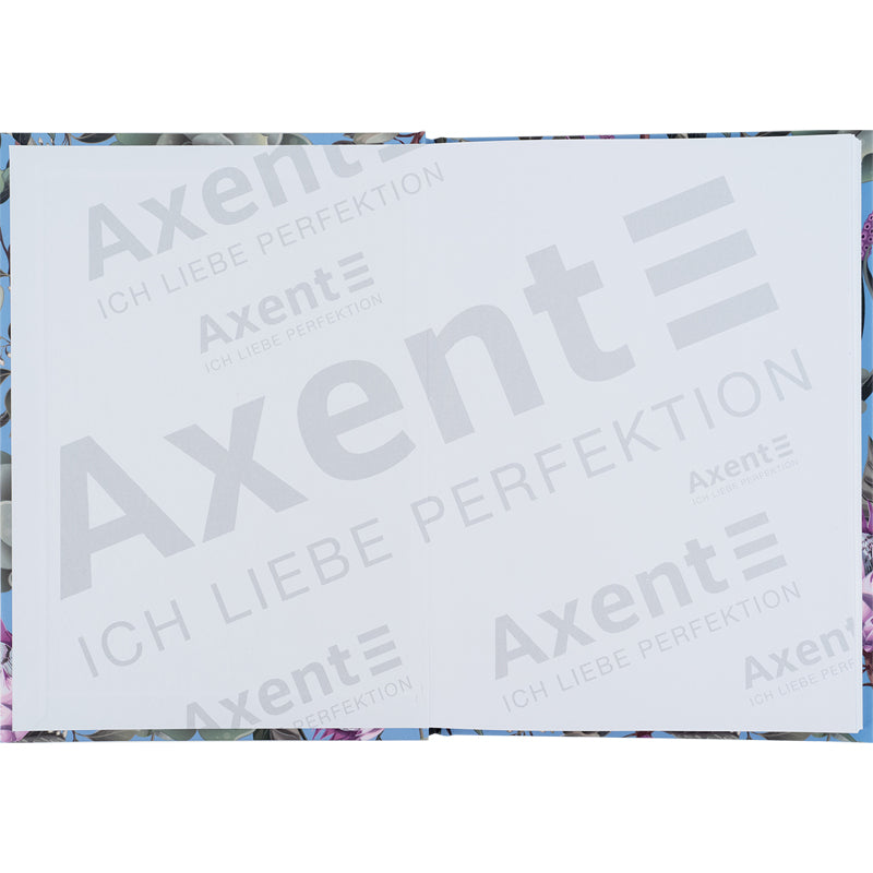Книга записна Axent Bloom 8456-2-A, А5, 96 аркушів, клітинка, тверда обкладинка, блакитна. Фото 3