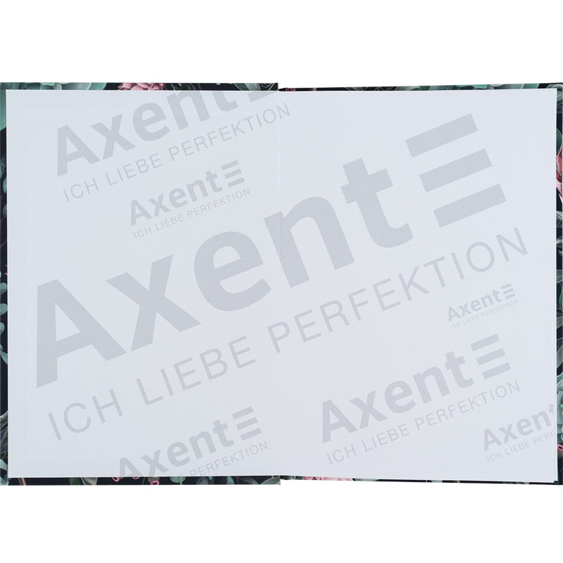 Книга записна Axent Bloom 8456-4-A, А5, 96 аркушів, клітинка, тверда обкладинка, зелена. Фото 3