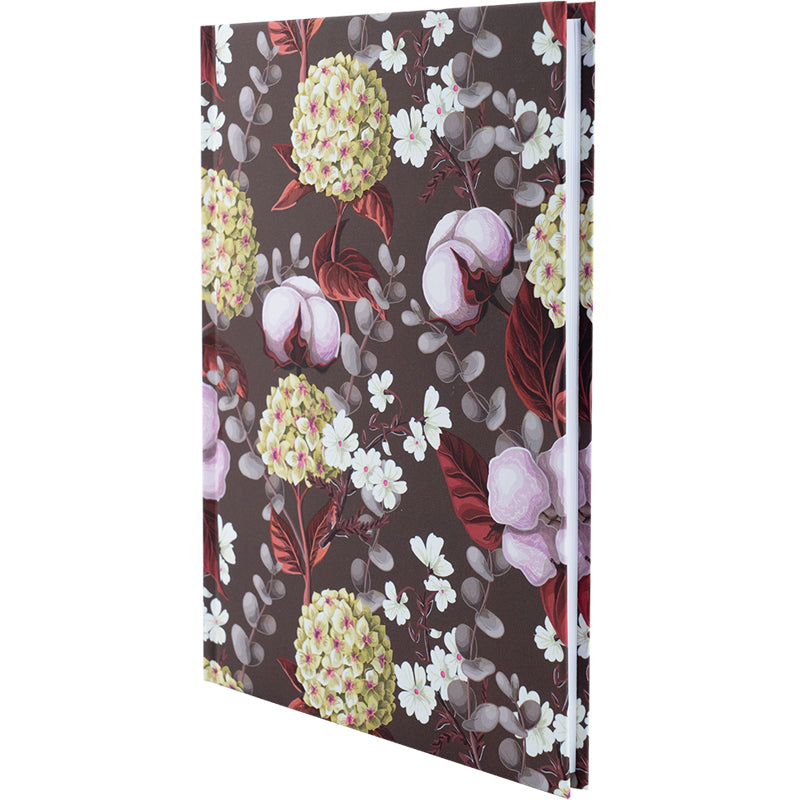 Книга записна Axent Bloom 8456-1-A, А5, 96 аркушів, клітинка, тверда обкладинка, коричнева. Фото 2