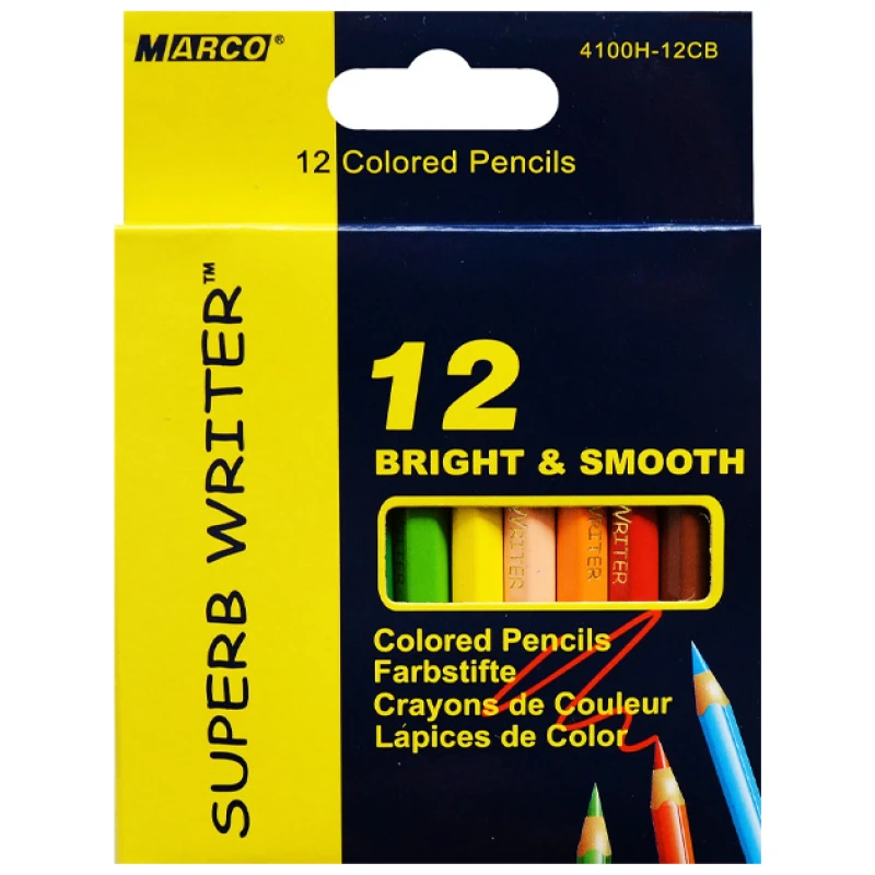 Олівці кольорові Marco Superb Writer 12 кольорів короткі 4100H-12CB