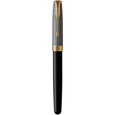 Ручка Parker Sonnet Black Cisele Silver GT FP перова 18 F 87 311. Фото 2