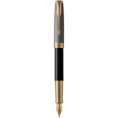 Ручка Parker Sonnet Black Cisele Silver GT FP перова 18 F 87 311