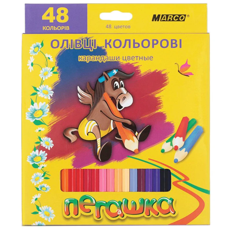 Олівці кольорові Marco Пегашка 48 кольорів 1010-48CB